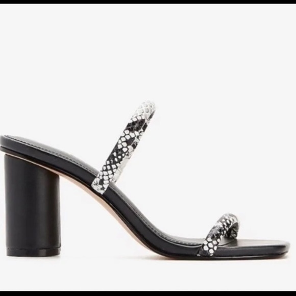 COPY - Express Block sandals heels snake print size 8 shoes boots - Picture 2 of 2